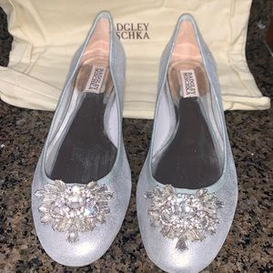 Badgley Mischka ballerina rhinestone flats NEW
